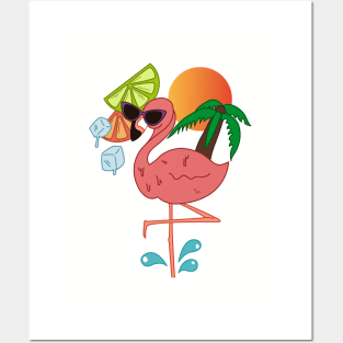 Flamingo Party Posters and Art